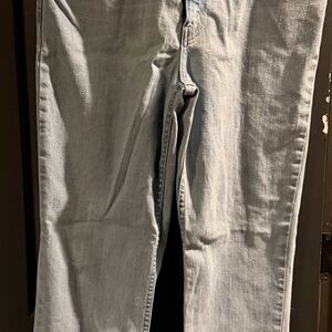 Abercrombie & Fitch Women's Light Blue Straight Leg Jeans